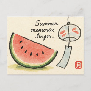 Carte Postale Summer Etegami Postcard