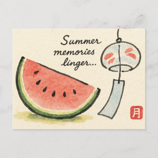 Carte Postale Summer Etegami Postcard
