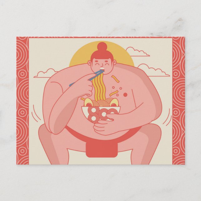 Carte Postale Sumo Wrestler (Devant)