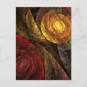 Carte Postale Sun Flower Floral Moderne Art Motif Abstrait