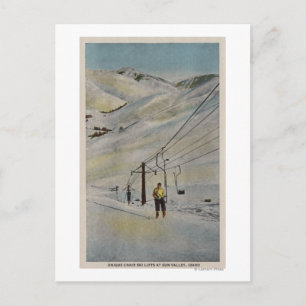 Carte Postale Sun Valley, IDMountain Scene, Ski Lifts in
