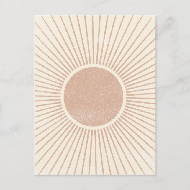 Carte Postale Sunburst contemporain Abstrait (Devant)
