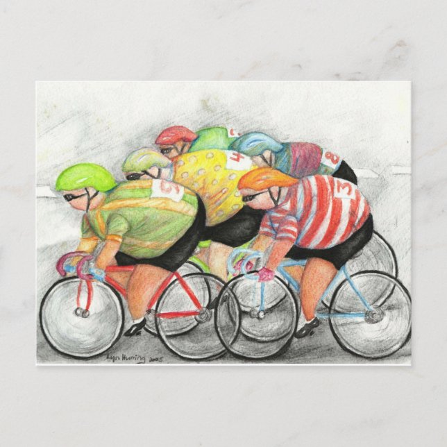 Carte postale Sunday Ride, par Lyn Hurring (Devant)