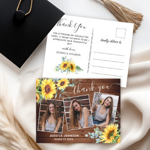 Carte Postale Sunflower Eucalyptus 3 PHOTO Merci de graduation