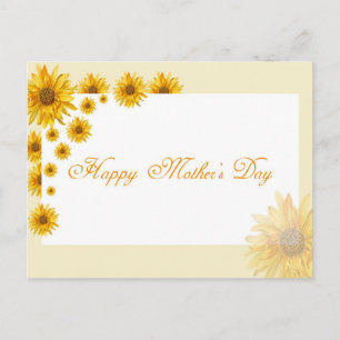 Carte Postale Sunflowers Bonne fête des mères Salutation florale