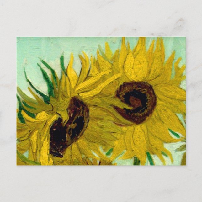 Carte Postale Sunflowers dans Vase Van Gogh Art (Devant)