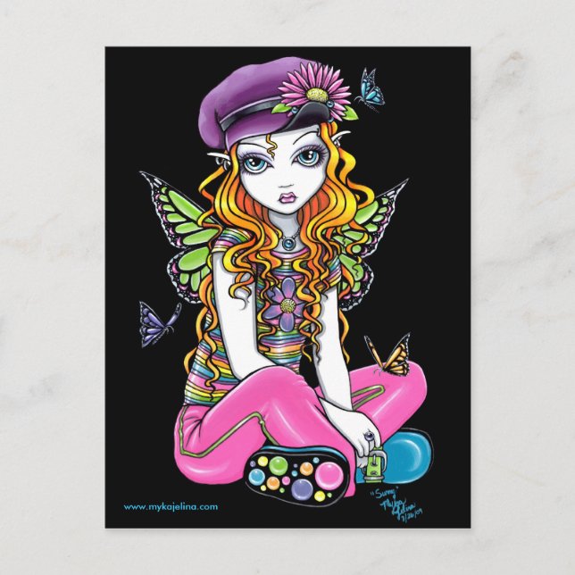 Carte postale "Sunny" Candead Butfly Rainbow Fairy (Devant)