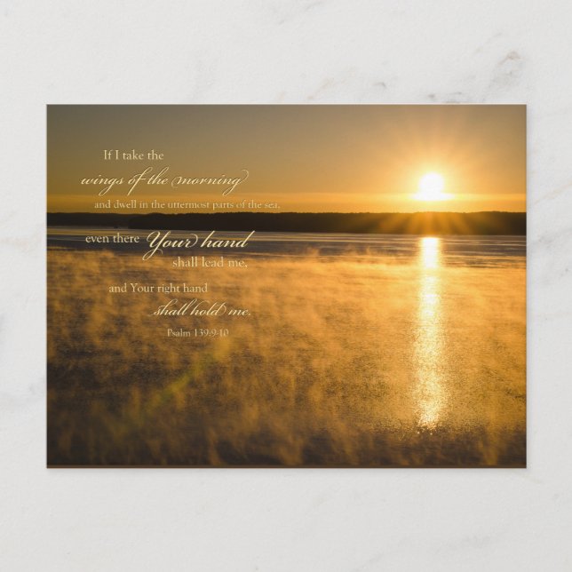 Carte postale Sunrise Scripture : Psaume 139 (Devant)