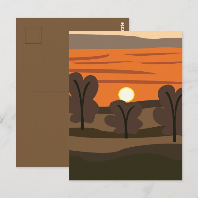 Carte Postale Sunrise Sky Scenic Travel (Devant / Derrière)