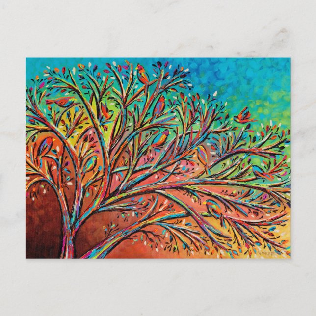 Carte Postale Sunrise Treetop Birds II (Devant)