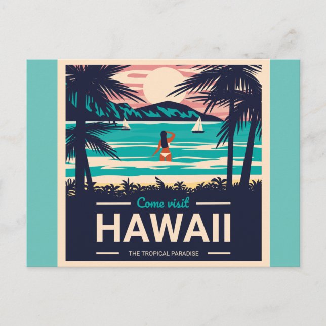 Carte Postale Sunset Beach Hawaii (Devant)