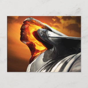 Carte Postale Sunset Chef Pontiac Chieftain Classic Car