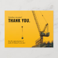Sunset Crane Construction | Remerciement Minimalis
