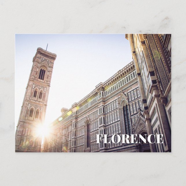 Carte postale Sunset de la cathédrale de Florence  (Devant)