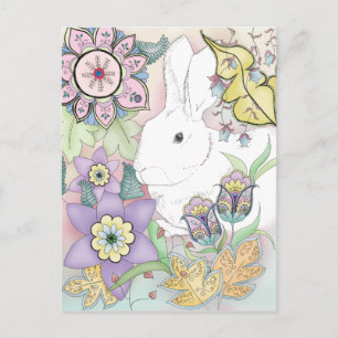 Carte postale Sunset Garden Rabbit