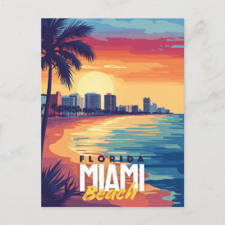 Carte Postale Sunset Miami Beach | La côte florentine vibrante