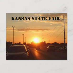 Carte postale Sunset pour le salon d'état du Kansa