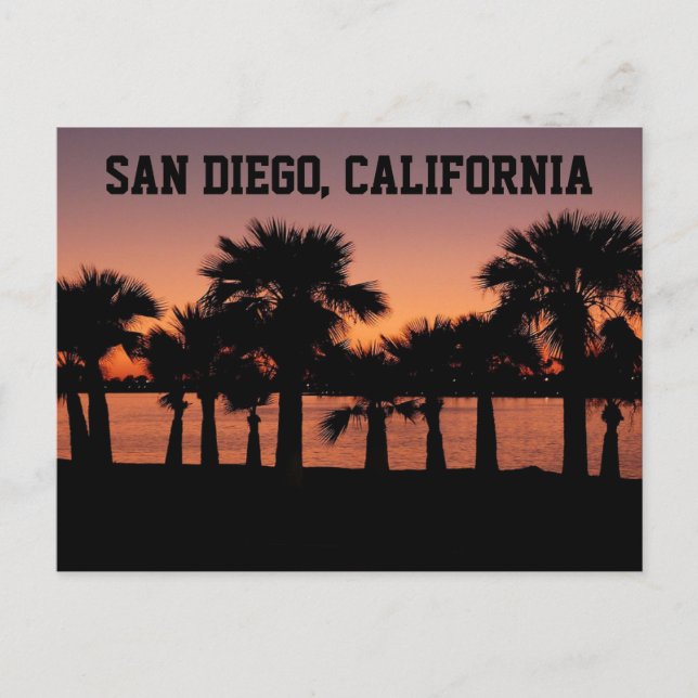 Carte Postale Sunset San Diego California (Devant)