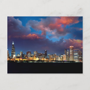 Carte Postale Sunset Skyline de Chicago