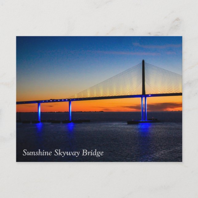 Carte Postale Sunshine Skyway Bridge, Floride Sunset (Devant)
