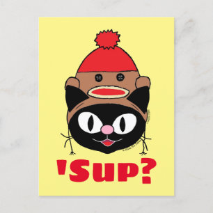 Carte Postale 'Sup? (Qu'est-ce qui se passe) Chapeau de singe en