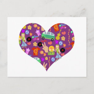 Carte Postale Super 60s Purple Love