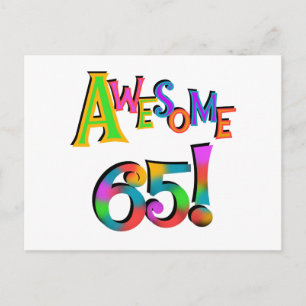 Carte Postale Super 65 Tshirts et cadeaux d'anniversaire