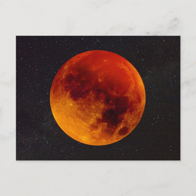 Carte Postale Super Blood Moon Eclipse 2019 (Devant)