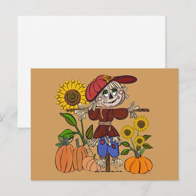 Carte Postale Super Cute Scarecrow (Devant / Derrière)