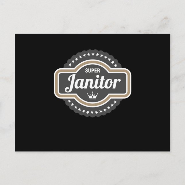 Carte Postale Super Janitor Cleaners Janitors Cleaners Service d (Devant)