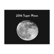 Super Lune avec Passage d'avion/Personnalisable!