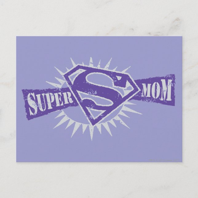 Carte Postale Super Maman Purple Starburst (Devant)