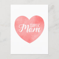 Super Maman texte dans le coeur rose, la conceptio