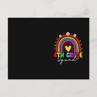 Carte Postale Super Rainbow Girl Boys Enseignant Bonjour 4e anné