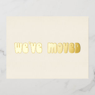 Carte postale super Retro Gold Foil déplacée Nouve