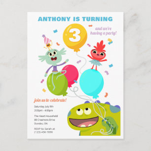 Carte Postale Super Simple   Anniversaire Confetti Rhymington
