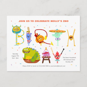 Carte Postale Super simple   Anniversaire de Rhymington