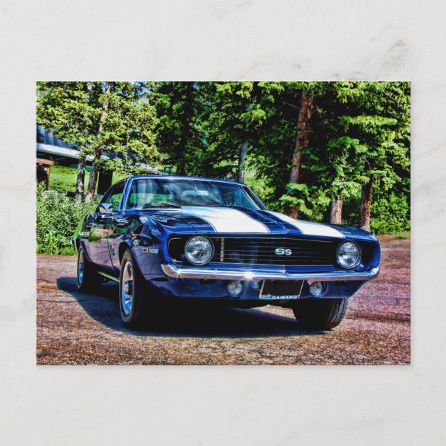 Carte Postale Super sport SS Camaro 1969 (Devant)