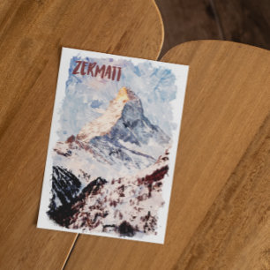 Carte Postale Superbe Zermatt Suisse Alpes suisses
