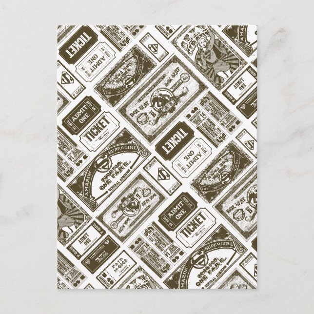 Carte Postale Supergirl Admettre un Motif Brown (Devant)