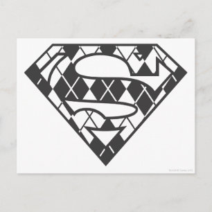 Carte Postale Supergirl Black Argyle Logo