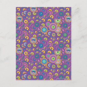 Carte Postale Supergirl Circle violet Motif