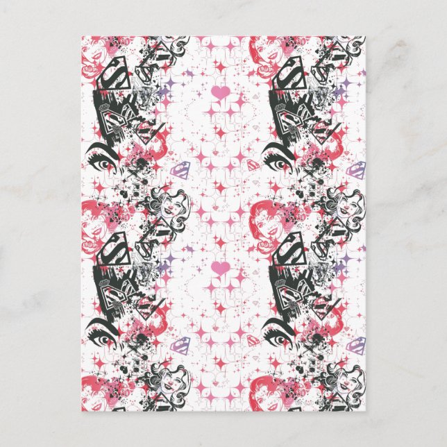 Carte Postale Supergirl Collage Motif (Devant)