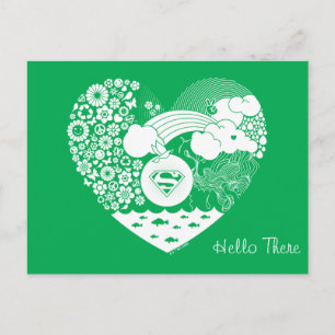 Carte Postale Supergirl Floral Peace Heart Graphisme