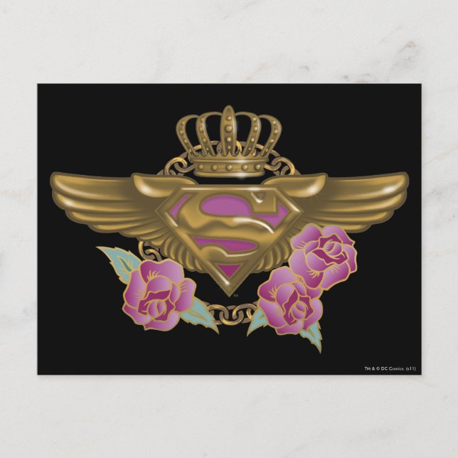 Carte Postale Supergirl Golden Wings (Devant)