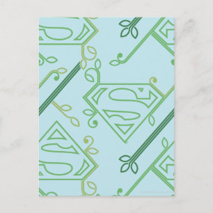 Carte Postale Supergirl Green Vine Logo Motif