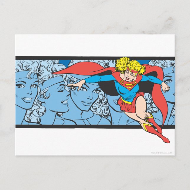Carte Postale Supergirl Head Shots (Devant)