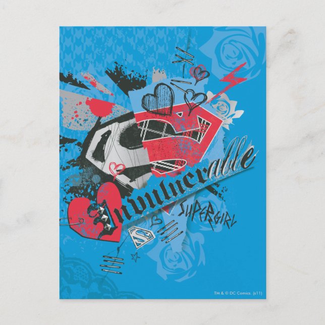 Carte Postale Supergirl invulnérable (Devant)