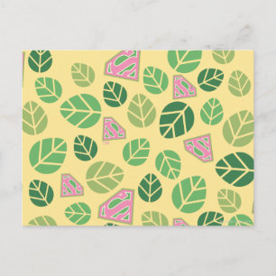 Carte Postale Supergirl Leaf Motif