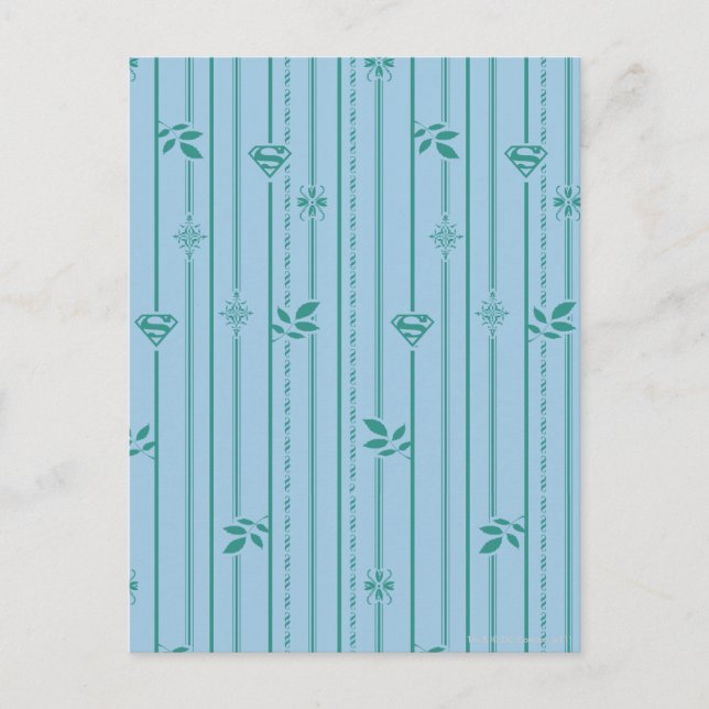 Carte Postale Supergirl Leaf Motif bleu (Devant)